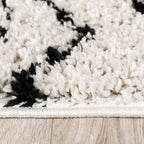 High-Pile Rug - Grand Outline Cream/Black