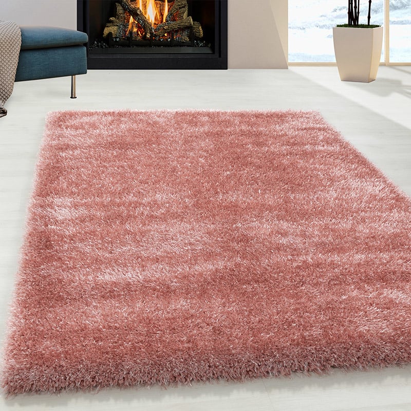 High Pile Floor Rug - Blushy Pink