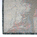 Floral Floor Rug - Flores Blue/Red
