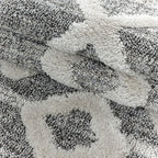 Scandinavian floor rug - Pitea Retro Grey/Cream