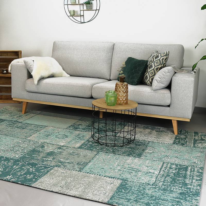 Patchwork Rug - Dreams Mint Green/Turquoise