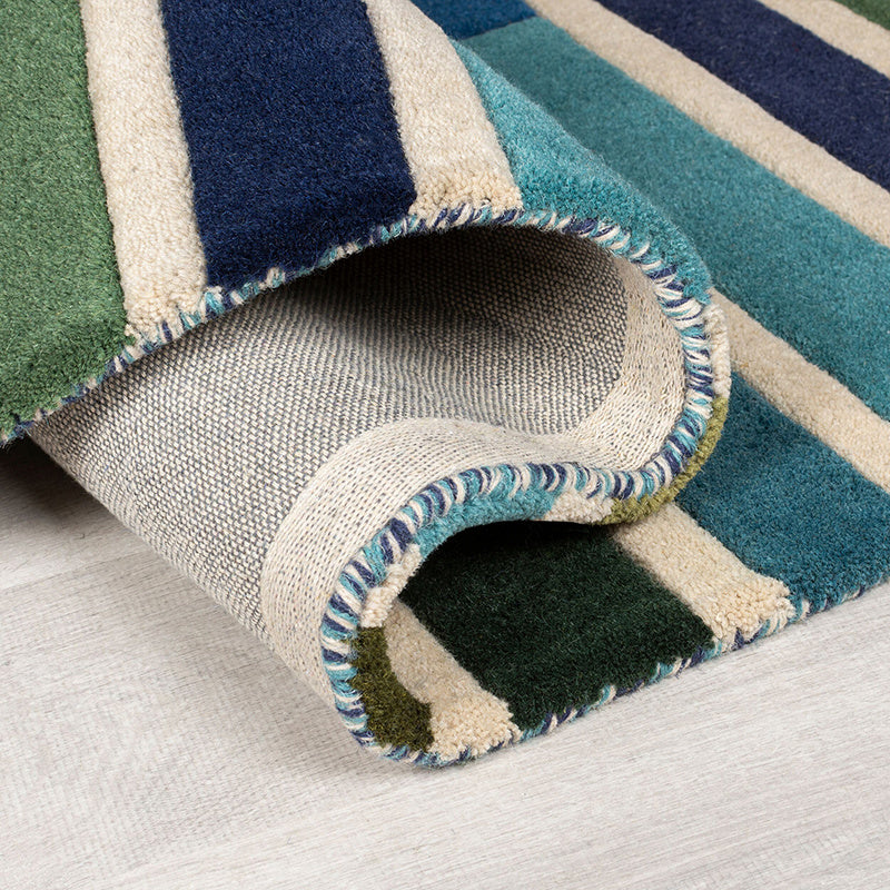 Modern floor rug - Illo Piano Green/Multicolor