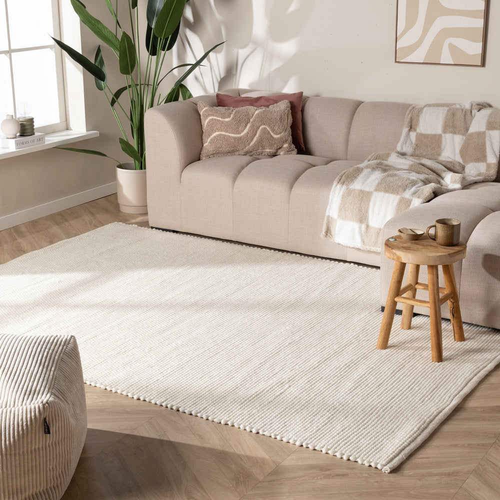Wool Rug - Feline White