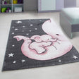 Children's floor rug - Anna Elephant Pink