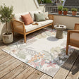 Outdoor rug flowers - Poppy Cream