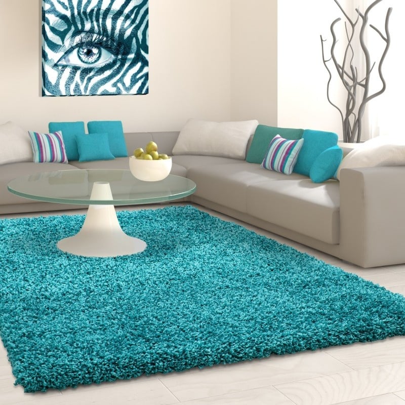 High-Pile Area Rug - Life Turquoise