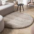Round shaggy rug - Yves Taupe