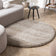 Round shaggy rug - Yves Taupe