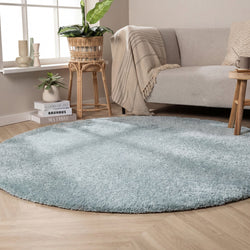Round washable rug - Clean Light Blue
