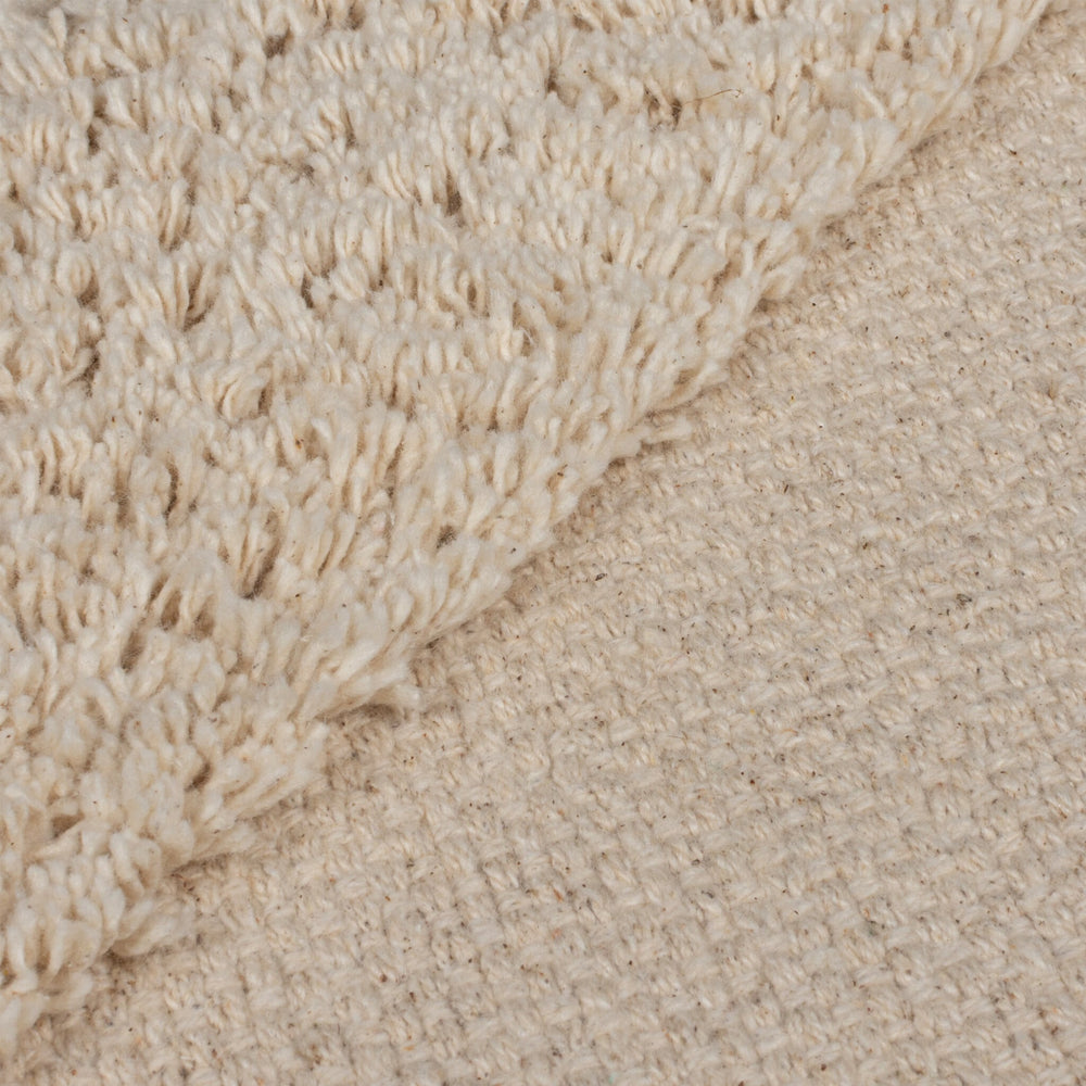 Wool Rug Beige - Tiddo Zigzag