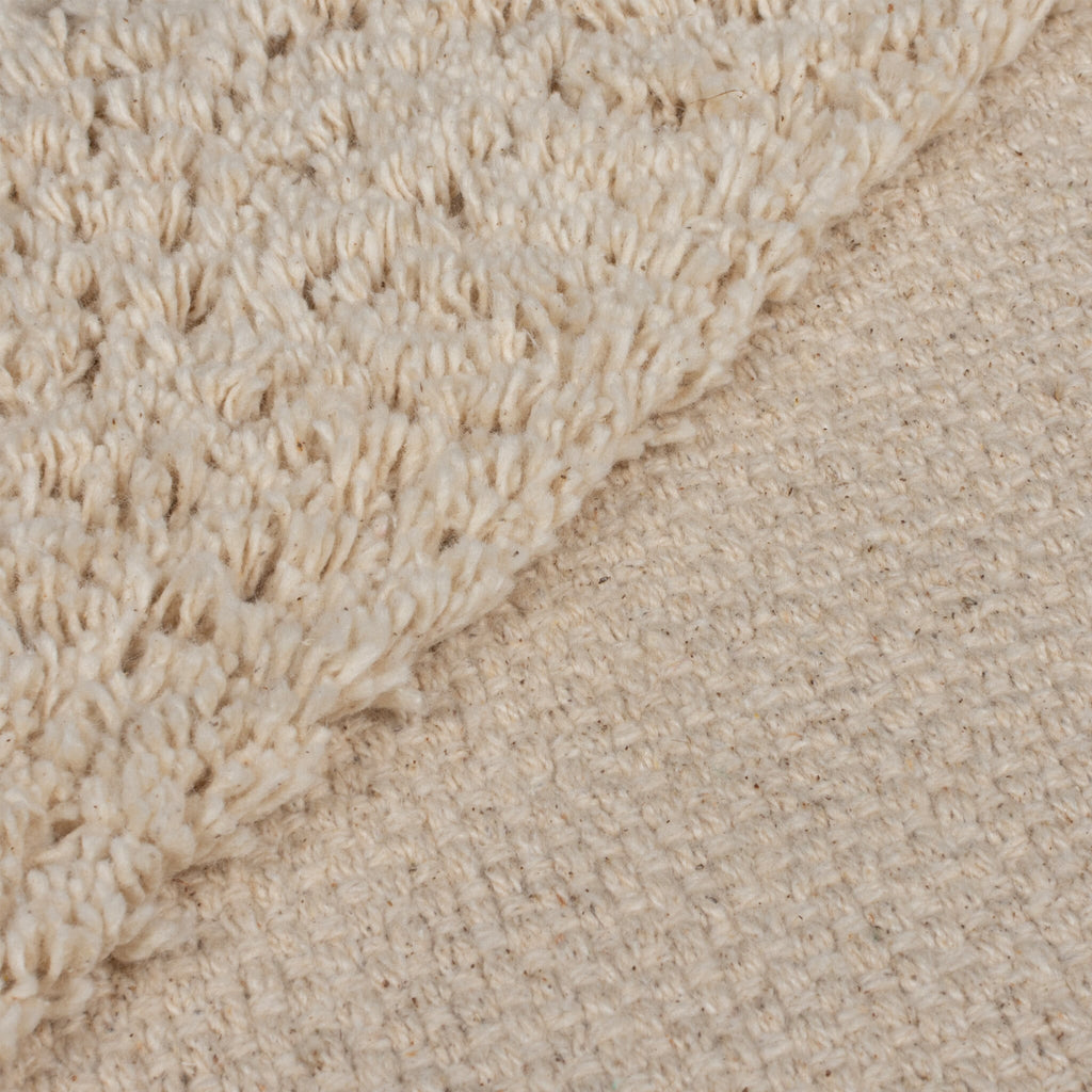 Wool Rug Beige - Tiddo Zigzag