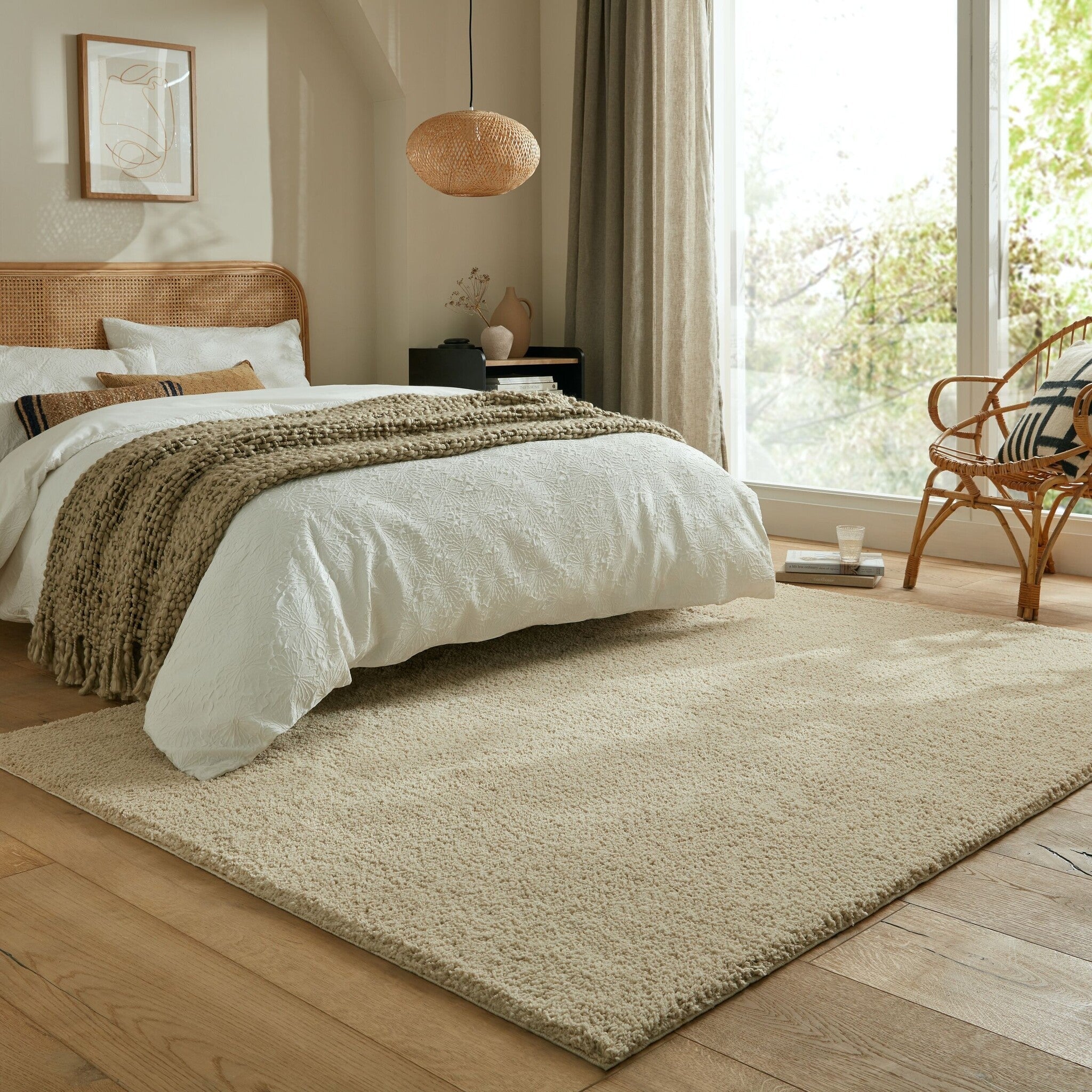 Shaggy Floor Rug - Farenzo Beige