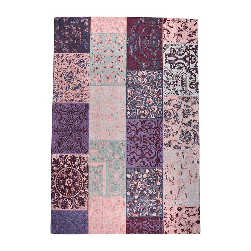 Patchwork floor rug - Delany Pink