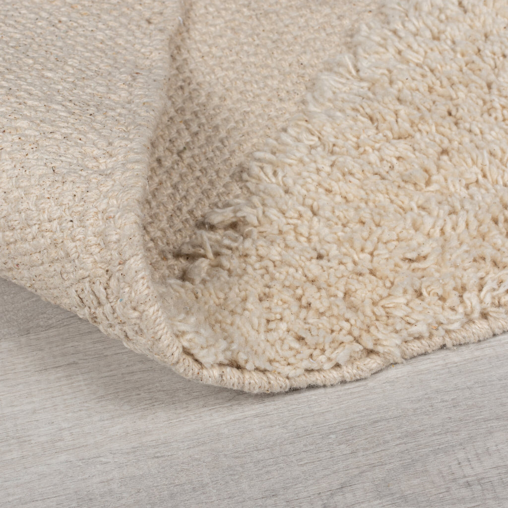 Wool Rug Beige - Tiddo Zigzag