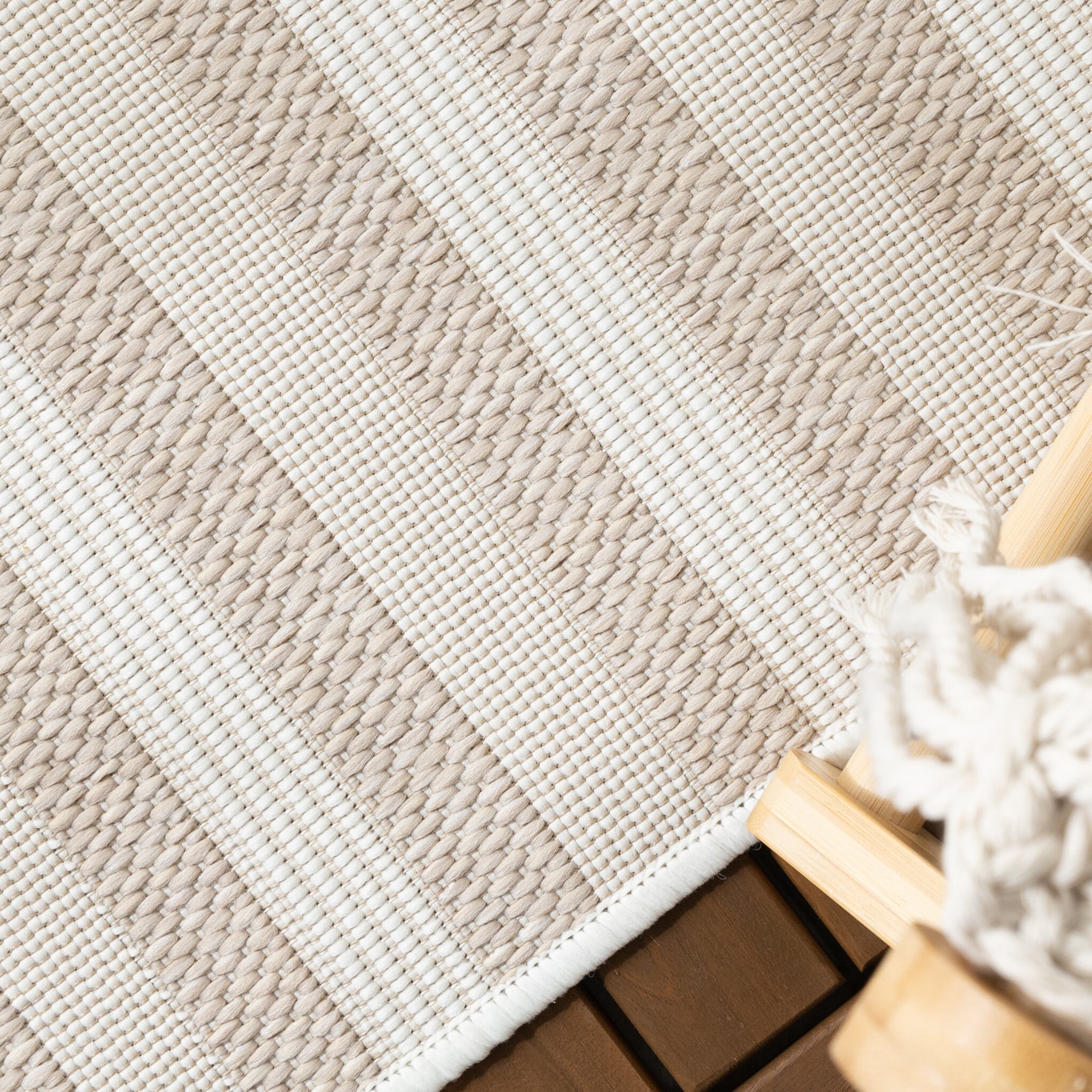 Outdoor Rug Capri Curves Beige Cream