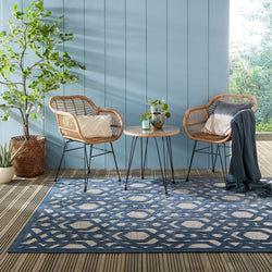 Outdoor Rug - Piatto Oro Blue