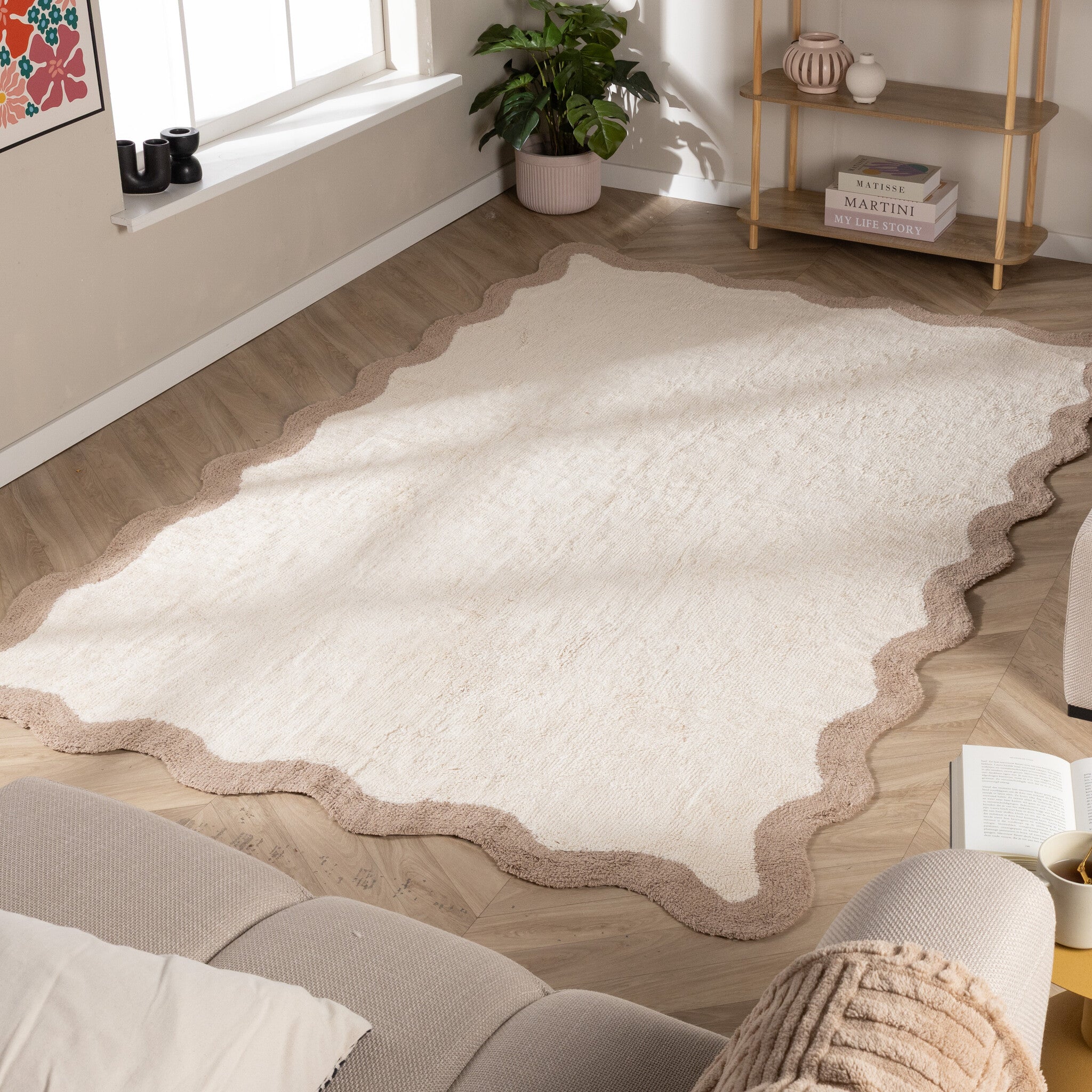 Washable Rug – Hazy Beige/Cream