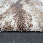 High-pile floor rug - Modesto Brown/Grey 6787