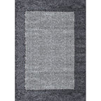 High-pile floor rug - Edge Grey