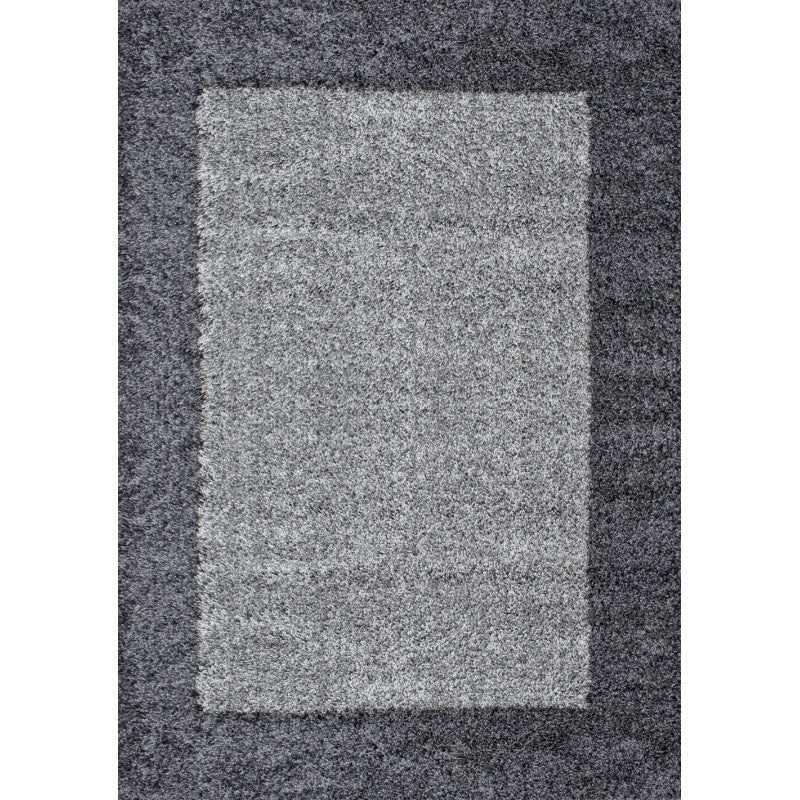 High-pile floor rug - Edge Grey