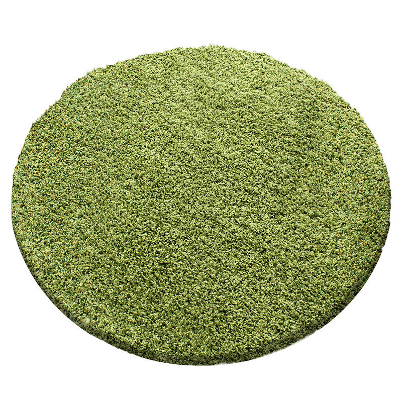 Round High-pile Floor Rug - Sade Green