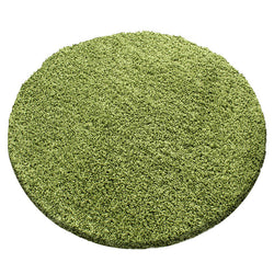 Round High-pile Floor Rug - Sade Green