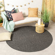 Round Outdoor Rug - Malta Melange Black