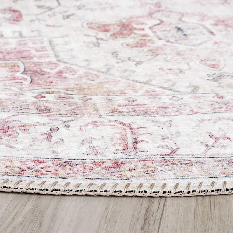 Round Vintage Rug - Lago Pink