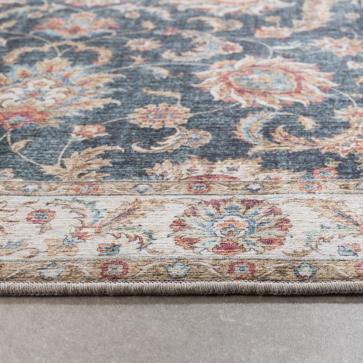 Washable Runner - Domingo Oriental Dark Green