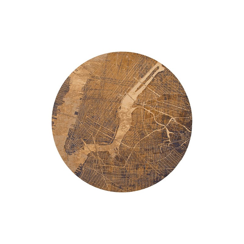 Round Graphic floor rug - Cities New York 9315