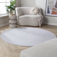 Round Washable Rug - Vivid Grey