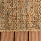 Jute Outdoor Rug - Daisy Lines Multicolour