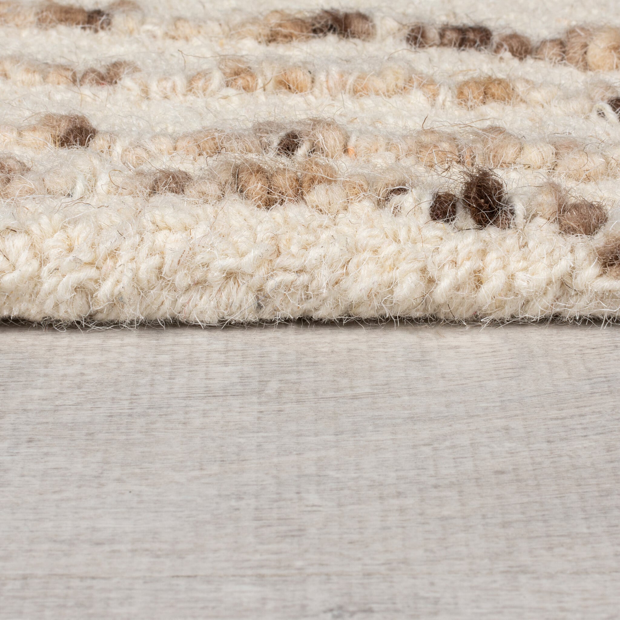 Abstract floor rug - Maceo Swirl Cream/Brown