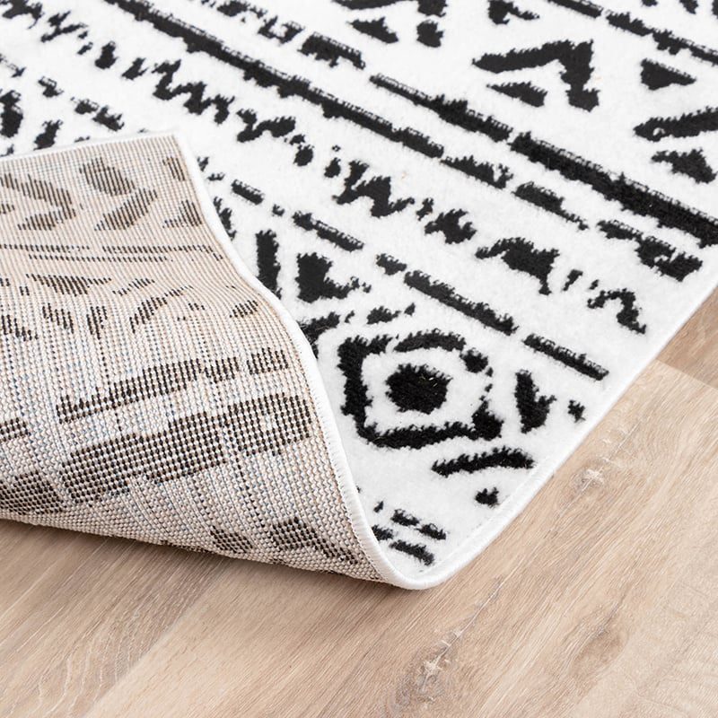 Scandinavian Rug - Scandi Geo Black/White