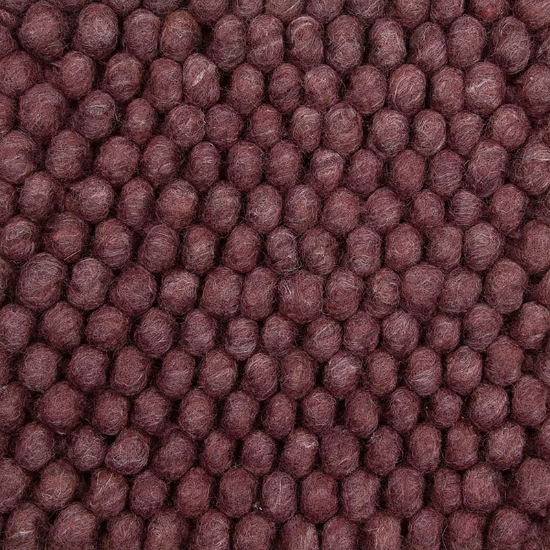 Wool floor rug to measure - New Loop Burgundy/Red 319
