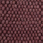 Wool floor rug to measure - New Loop Burgundy/Red 319