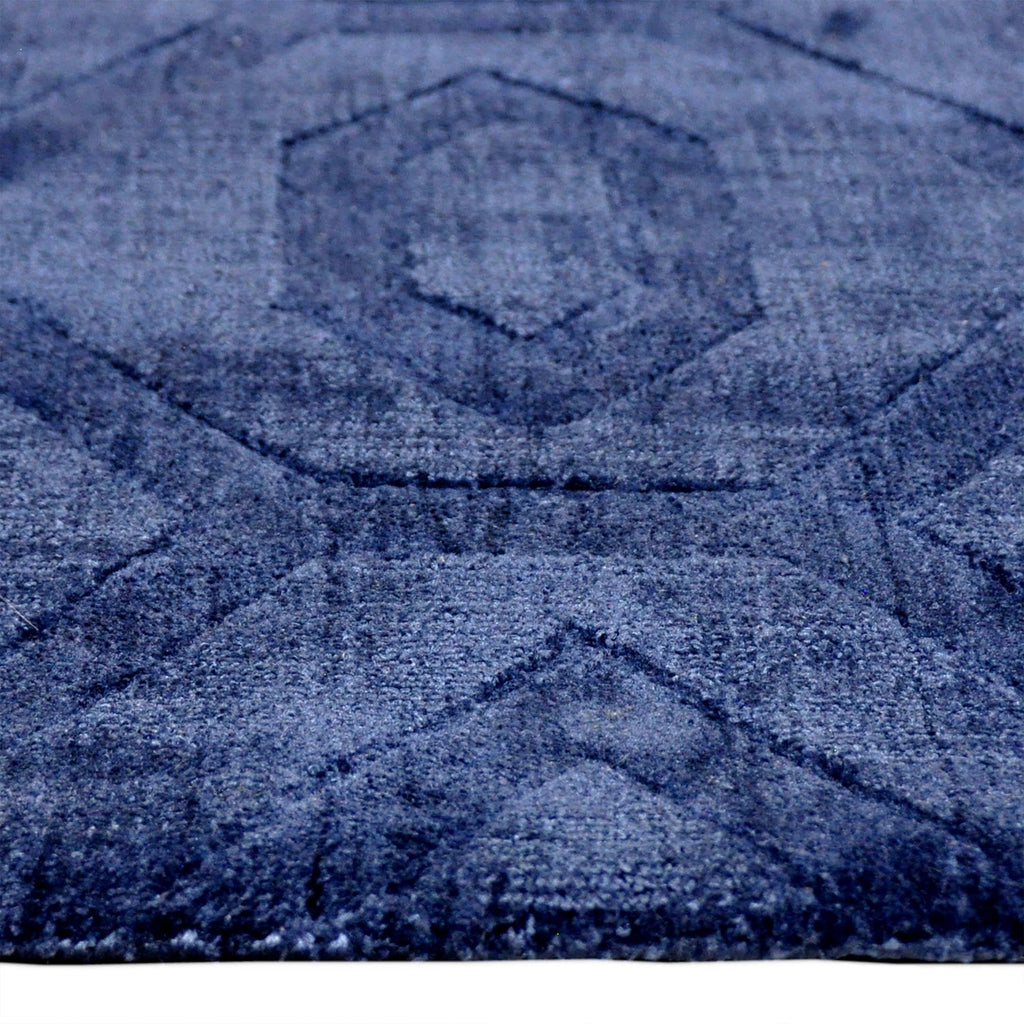 Geometric Floor Rug - Hermine Blue