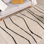 High Pile Rug - Grand Wire Cream/Black