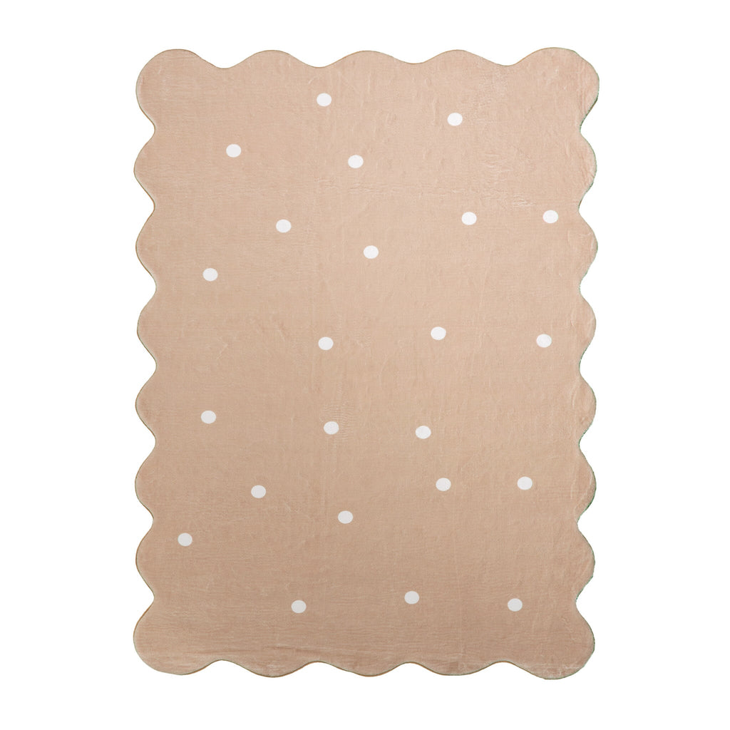 Kids Room Rug - Cloudy Dots Beige