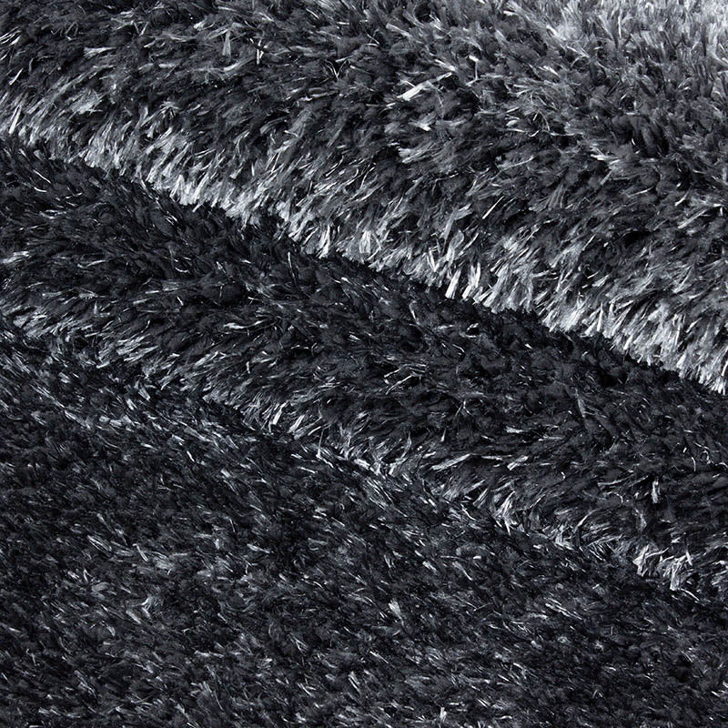Round high-pile floor rug - Blushy Dark Grey