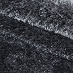 Round high-pile floor rug - Blushy Dark Grey