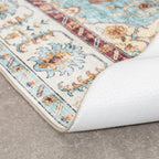 Vintage Outdoor Rug - Santo Medallion Light Blue