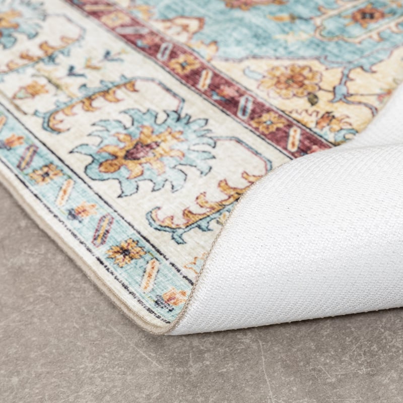 Vintage Outdoor Rug - Santo Medallion Light Blue
