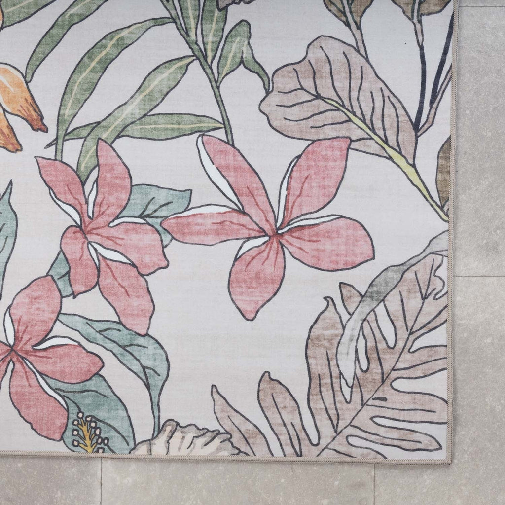 Outdoor rug flowers - Poppy Cream