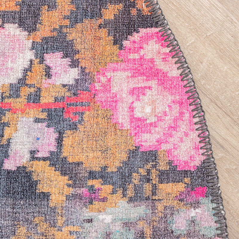 Round Rose Kilim Rug - Rosa Pink