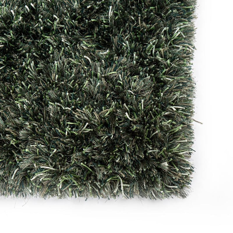 Shaggy floor rug made to measure - New Paulo Dark Green 442