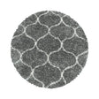 Round berber floor rug - Agadir Circle Grey/Cream