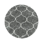 Round berber floor rug - Agadir Circle Grey/Cream
