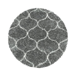 Round berber floor rug - Agadir Circle Grey/Cream