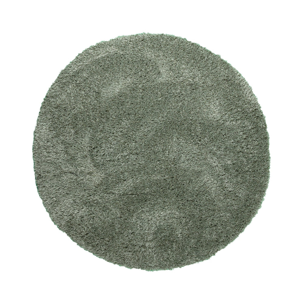 Round Shaggy Rug - Blaze Green